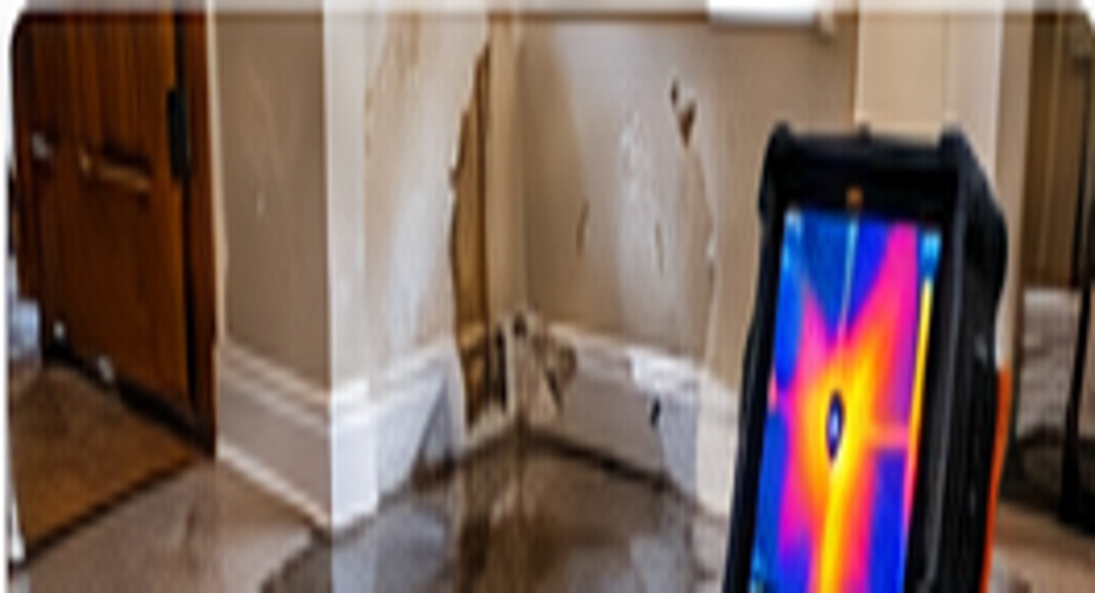 Leak detection equipment positioned near the area where a source may be repaired